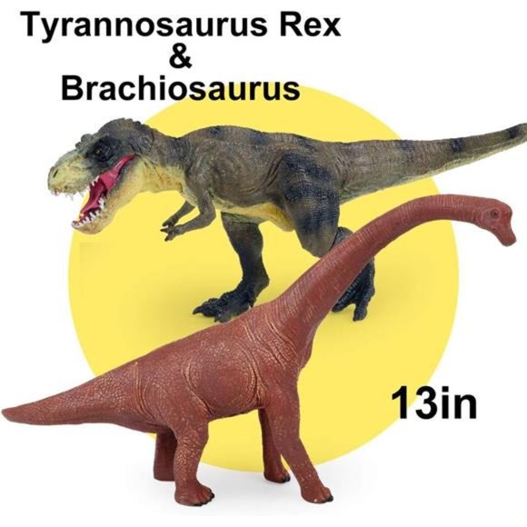 5PCS Jumbo Dinosaur Set,13" Realistic Looking Dinosaur Toys for Kids Party Gift - Picture 2 of 6